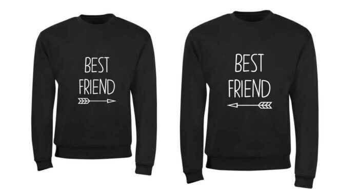 Best friend δεξί βέλος Φούτερ χωρίς κουκούλα - Image 4