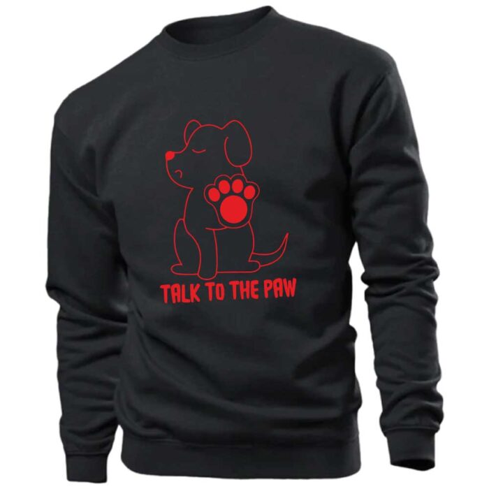 Dog Talk To The Paw Φούτερ χωρίς κουκούλα - Image 1