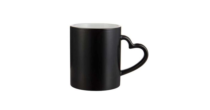 Μαγική Κούπα Matt με Χερούλι Καρδιά με Εκτύπωση - Image 2