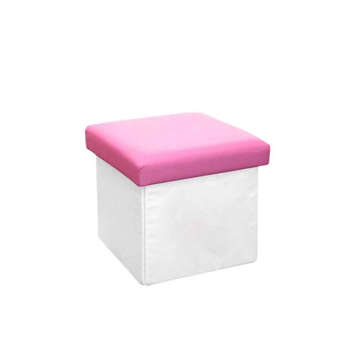 Εκτύπωση σε Παιδικό Σκαμπό ροζ διάσταση 25x25x25 - Image 1