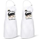 Ποδιά Νονός Νονά με Όνομα μαύρος κύκνος Σετ