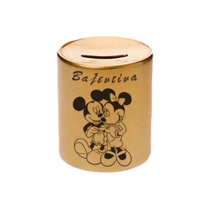 Χρυσός Κουμπαράς με το σχέδιο σας - Image 1