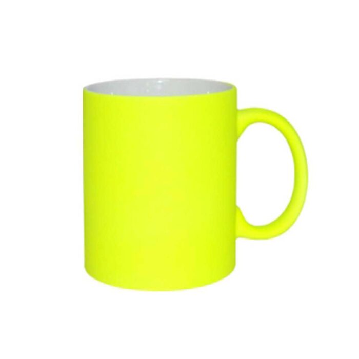 Κούπα Fluo Matt Κίτρινη με Εκτύπωση - Image 1