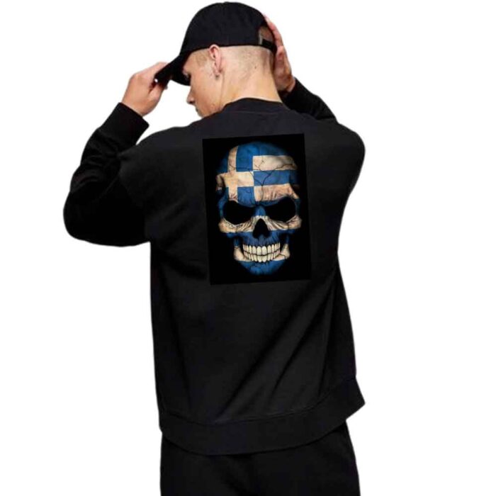 Νεκροκεφαλή Ελληνική σημαία T-shirt - Image 11