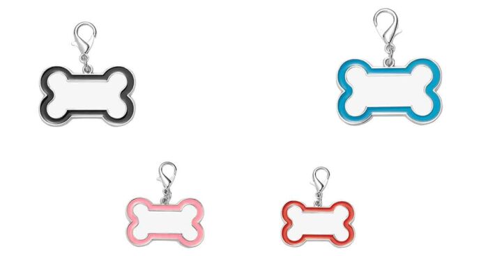 Ταυτότητα Ροζ σχέδιο Κόκκαλο με εκτύπωση το σχέδιο σας 3x4.5cm - Image 2